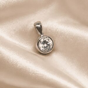 Cubic Zirconia Solitaire Pendant